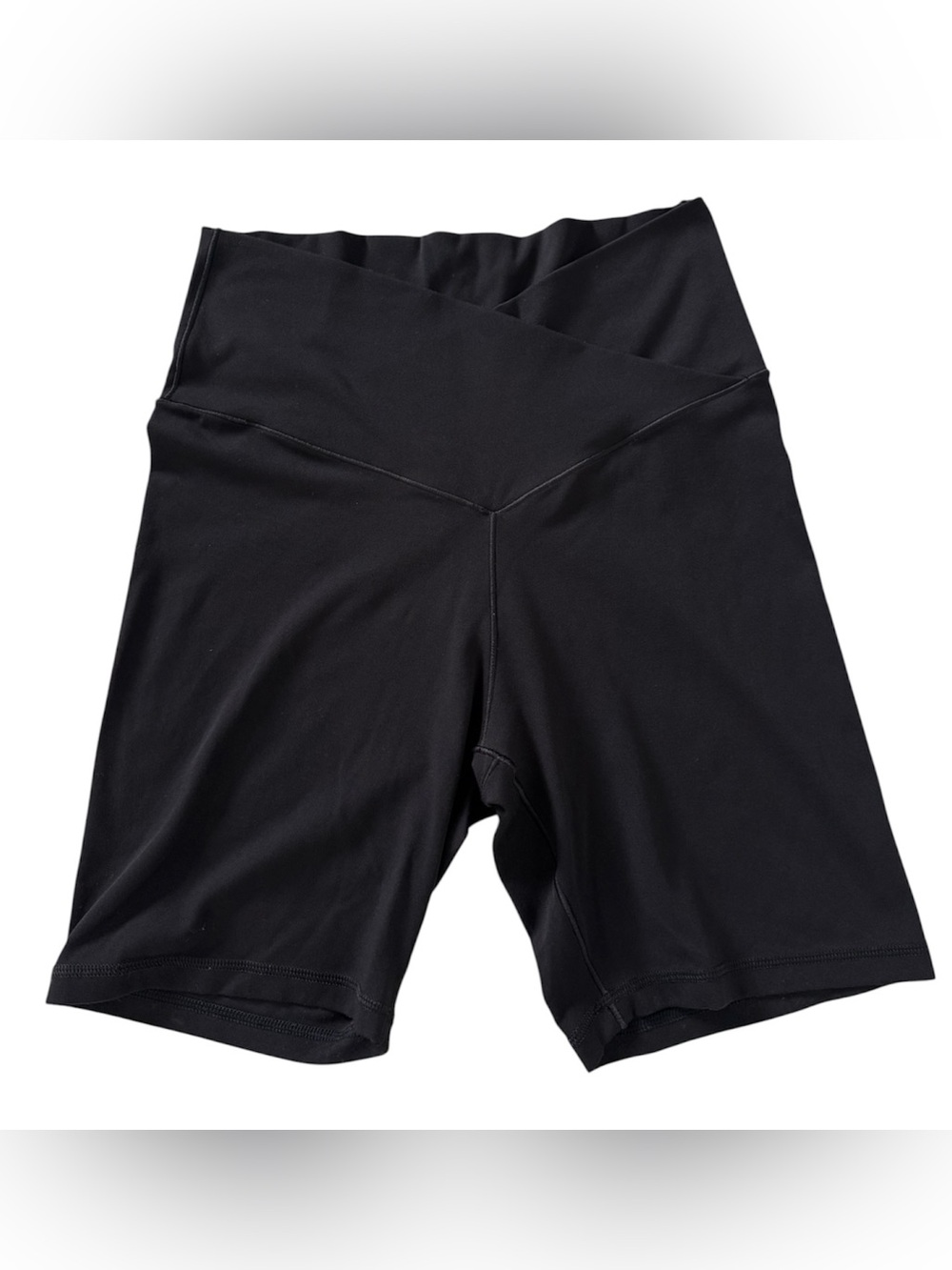 Aerie Offline Real Me Hi-Rise Black Bike Shorts, 7”inseam, women’s Large
